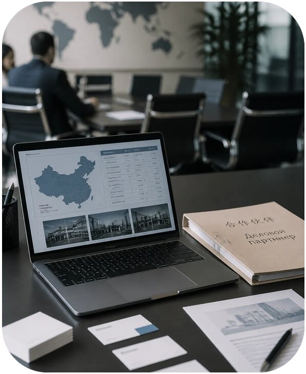 Поиск делового партнера в Китае по цене от 20684 р. | Фиалан-Брк